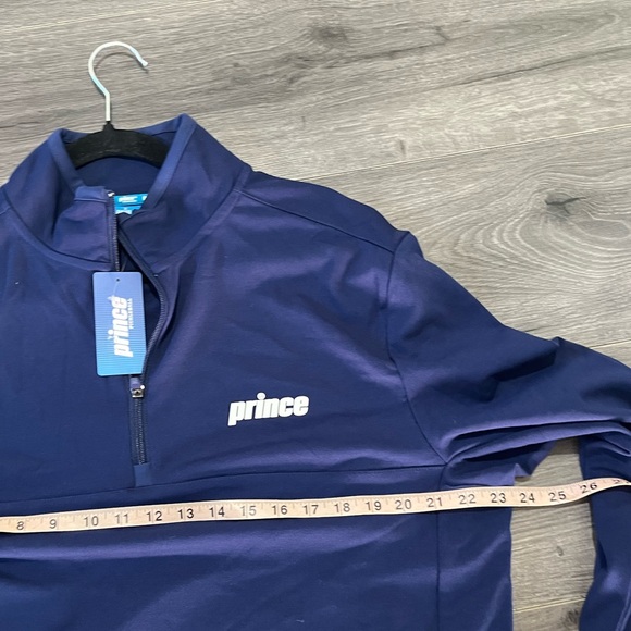 NWT! Prince Pickleball Men’s Ponte 1/4 Zip Pull Over Jacket. size L. Blue - Picture 6 of 9